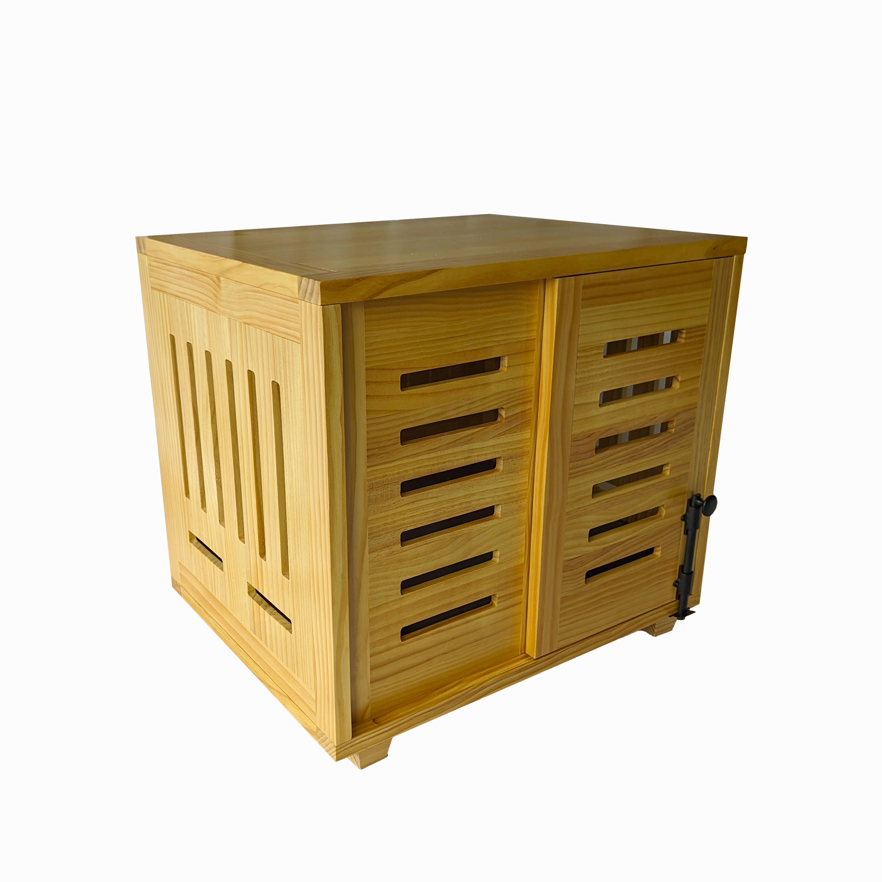 Picture of Dog Crate Furniture - Solid Wood With Custom Fit Memory Foam Bed - Etsy