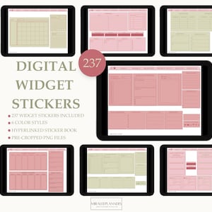 Digital Planner Widgets | GoodNotes Widgets | iPad Planner Widgets | 237 Widget Stickers | Daily Weekly Widgets | Minimal Aesthetic Widgets