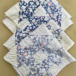 Vintage Quilt Pieces, Cutter Quilt, Repurposed Patchwork