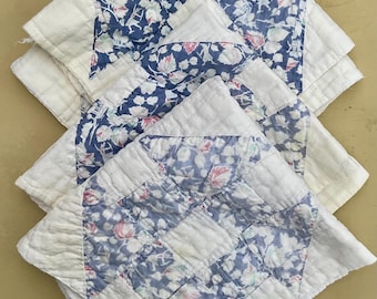 Pezzi di trapunta vintage, trapunta tagliata, patchwork riutilizzato