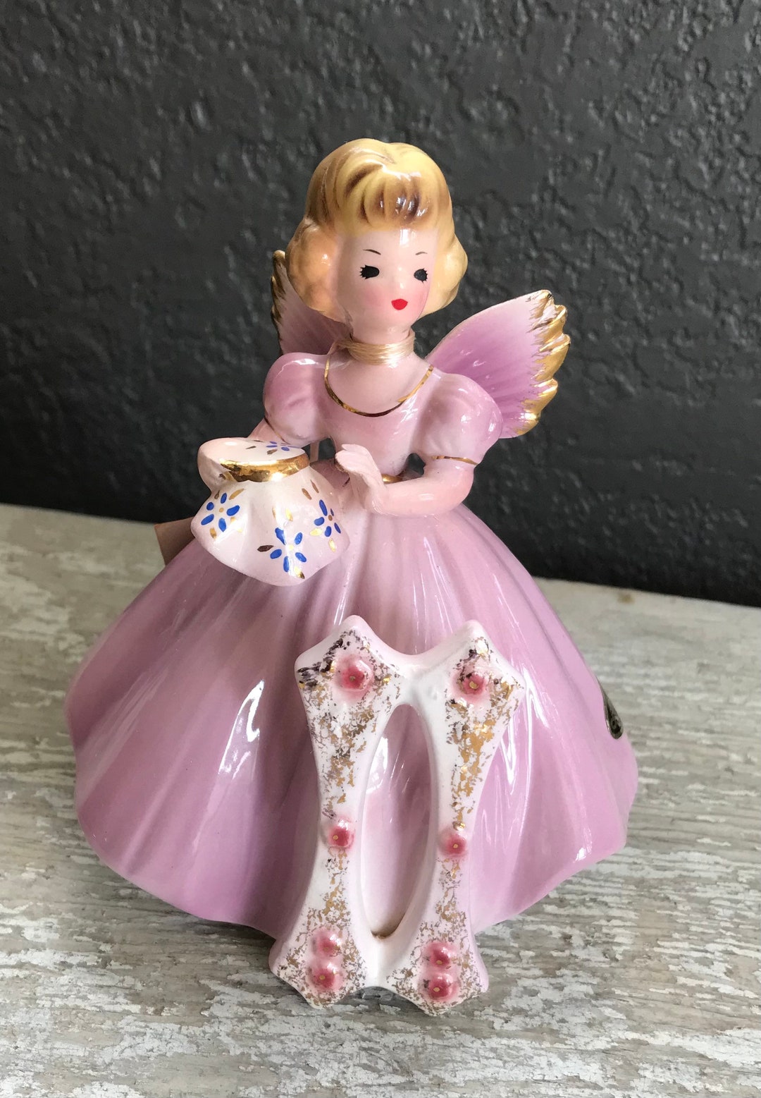 Josef Original Birthday Angel Vintage Porcelain Figurine Etsy