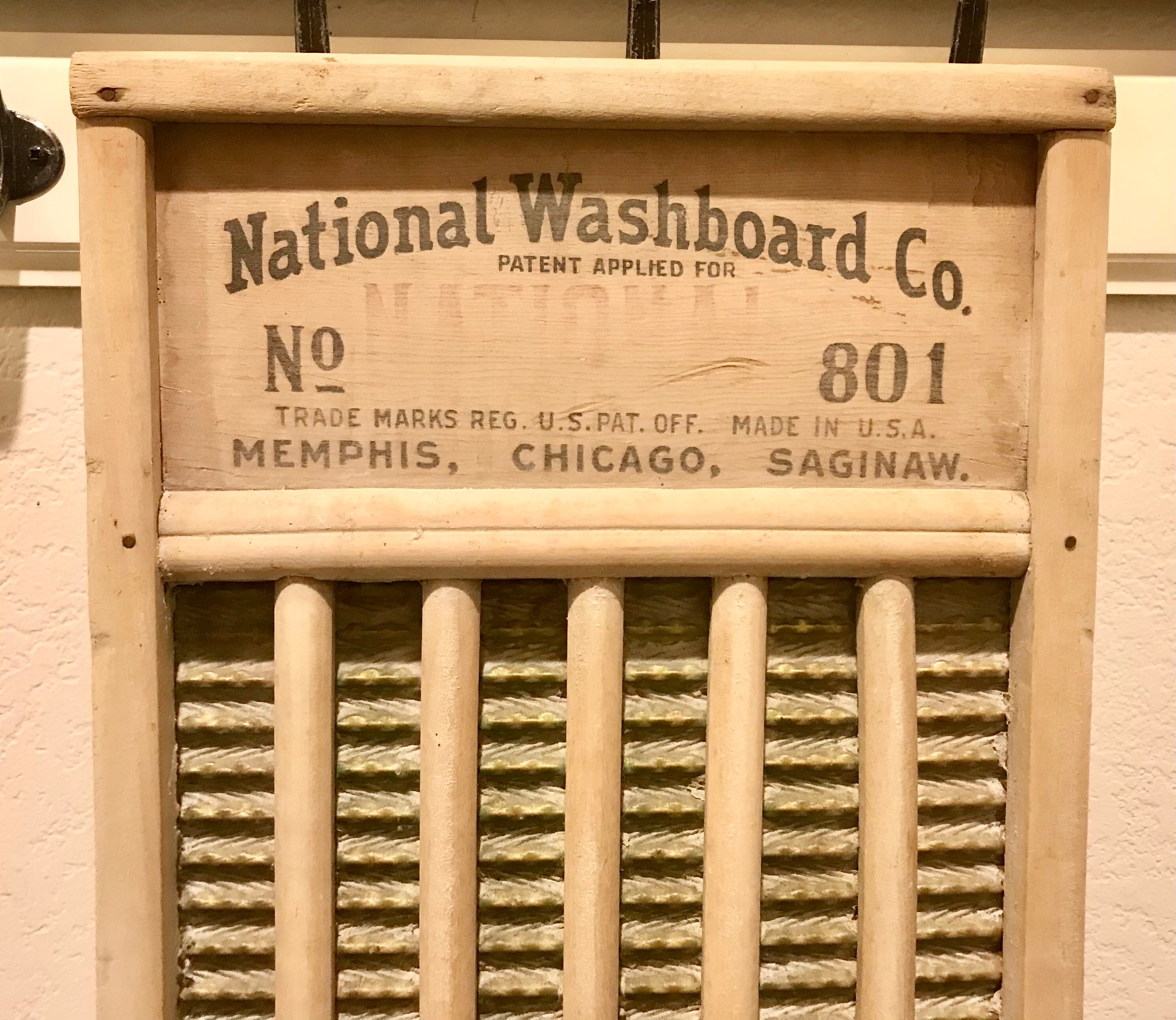 Vintage Washboard National Washboard Company The Brass King Etsy