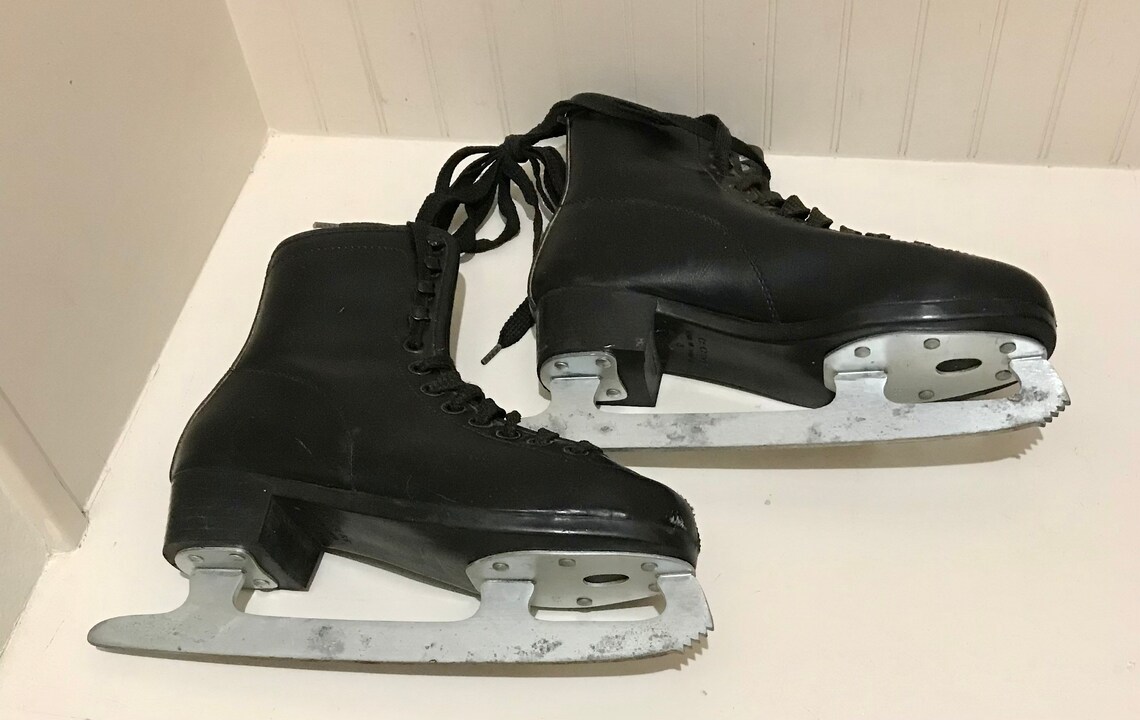 Ice Skates Vintage CCM Figure 8s Boys Black Etsy UK