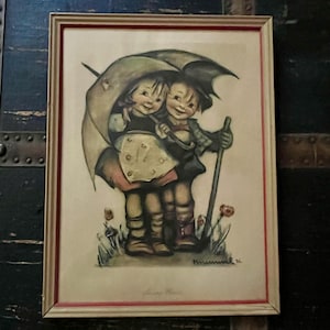 ヒュンメル、絵画、晴れた時間、1930年代のアート、ヒュンメルコレクション、ヴィンテージの壁装飾