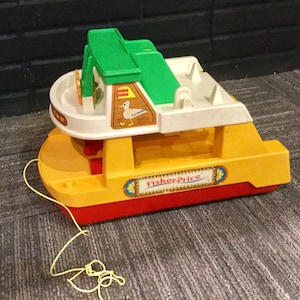 Fisher Price, Little People, Ferry Boat, Vintage, 1980s
