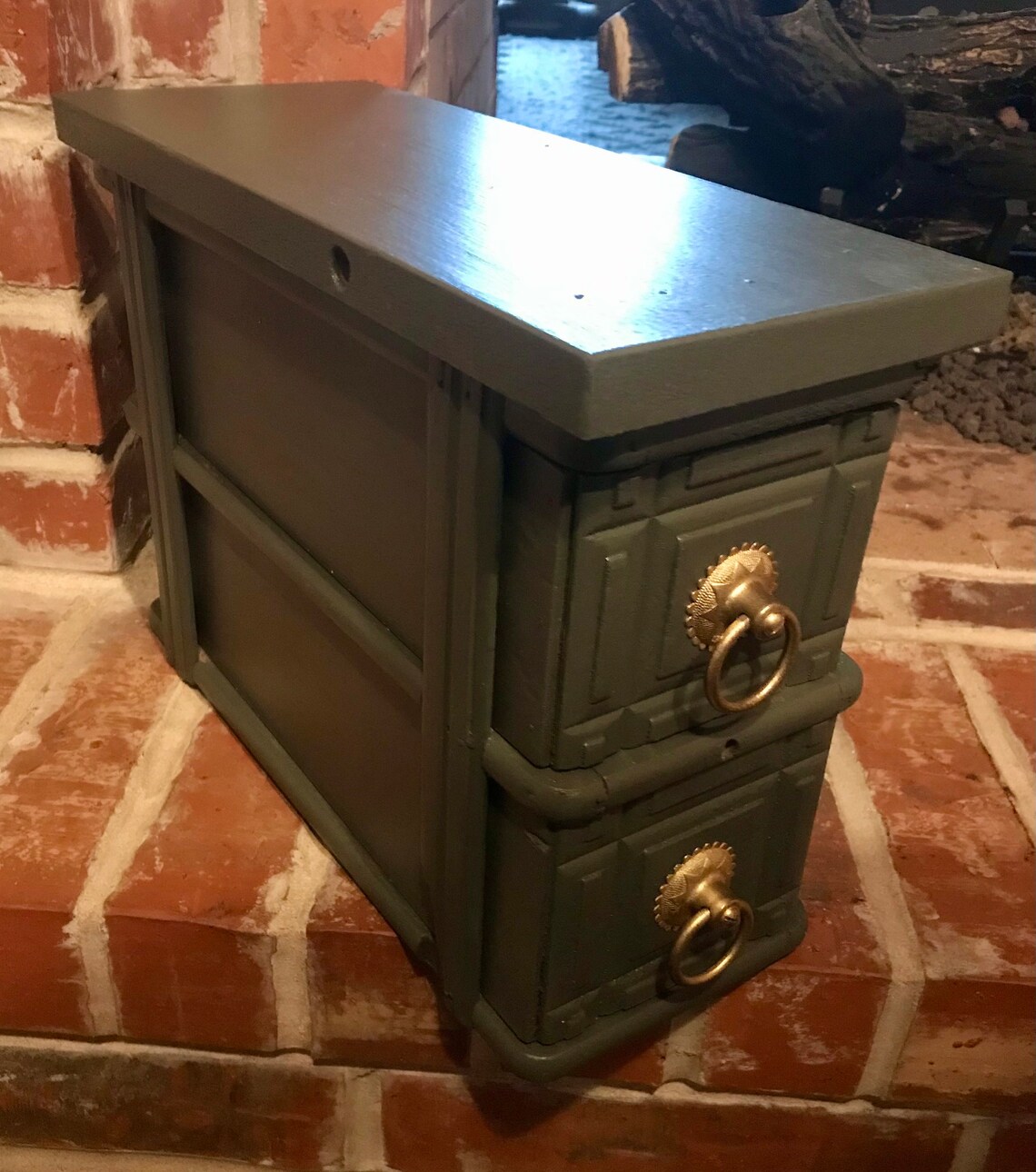 Cajón de la máquina de coser Vintage gabinete reutilizado | Etsy