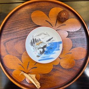 Japanese Antique -Old Imari Little Plate/Sauser - Hand-painted Landscape-Housewarming gift | Birthday gift | Wedding Gift
