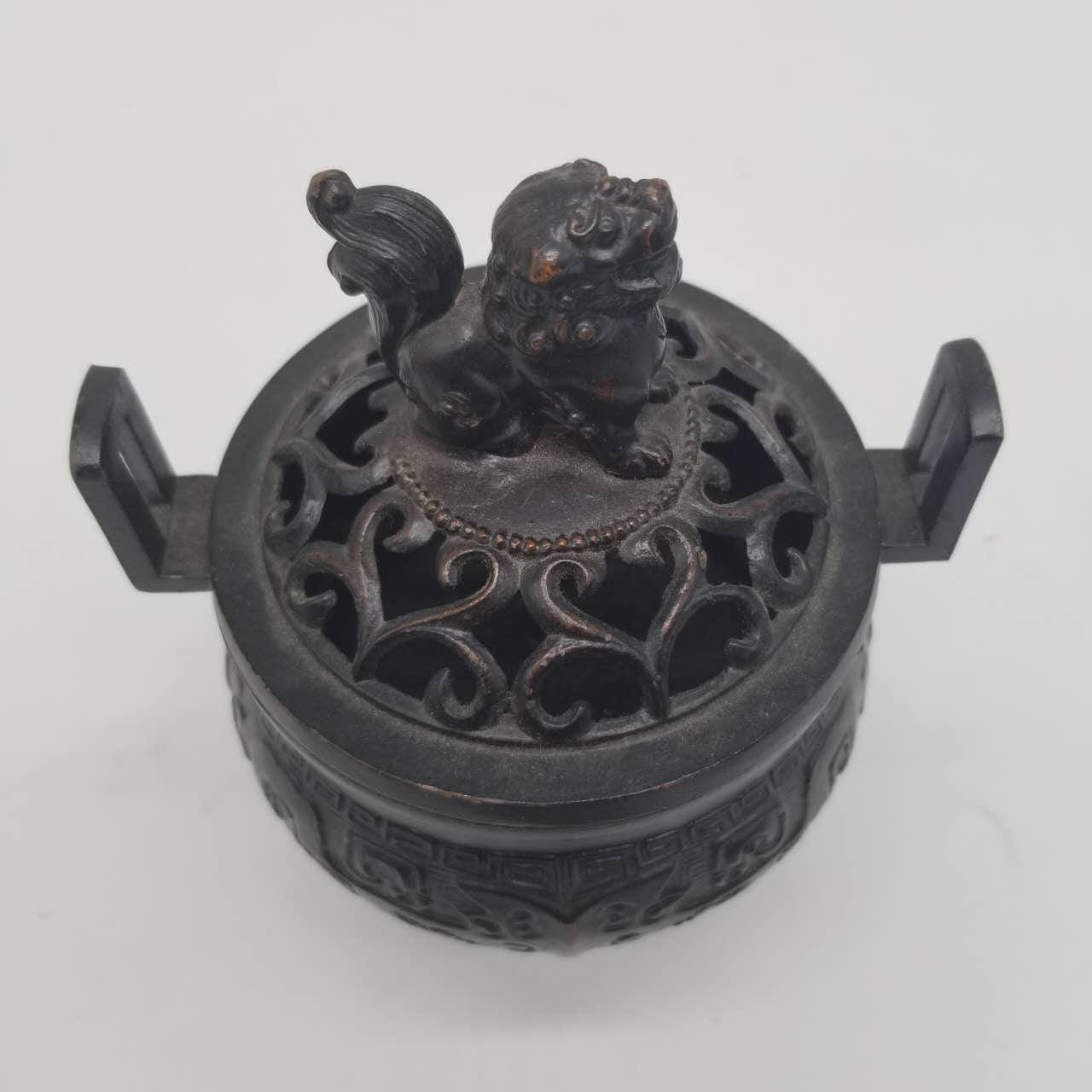 三脚付き獅子蓋付きヴィンテージ日本製鉄香炉 - Etsy 日本