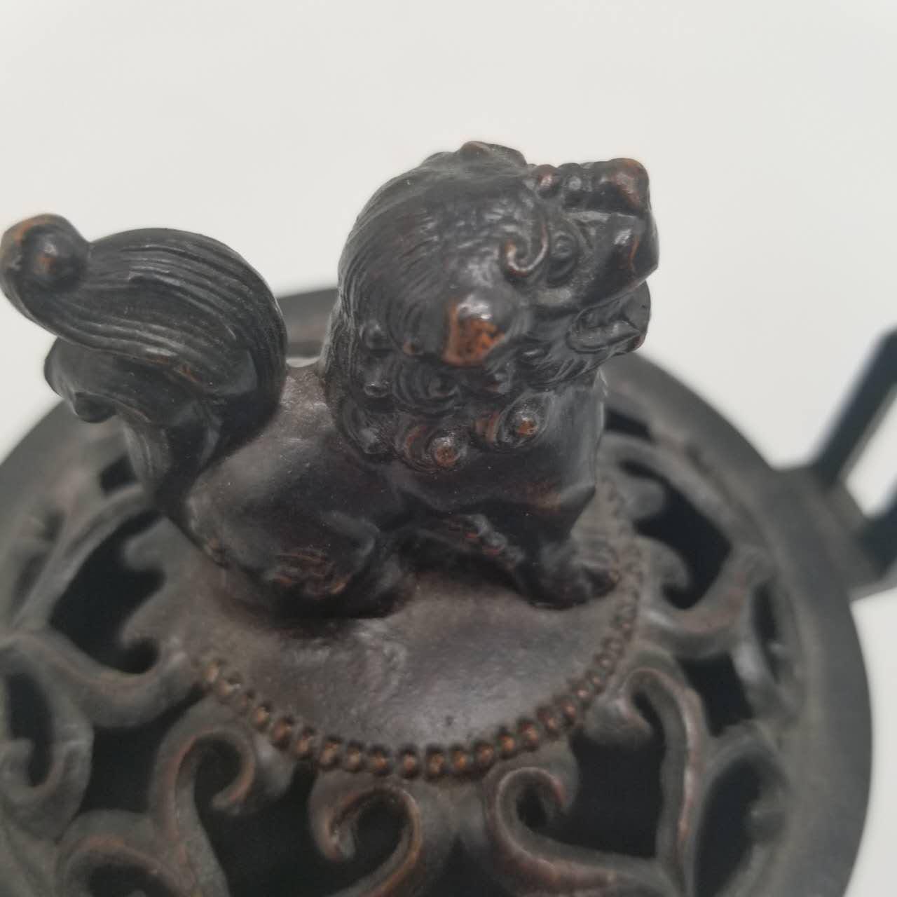 ヴィンテージ日本製三脚銅製香炉（獅子蓋付き） - Etsy 日本