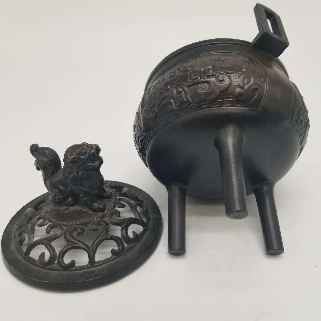 三脚付き獅子蓋付きヴィンテージ日本製鉄香炉 - Etsy 日本