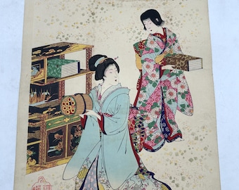 Japan Painting Shunga 1880s Antique Japanese Erotic Art-craft on