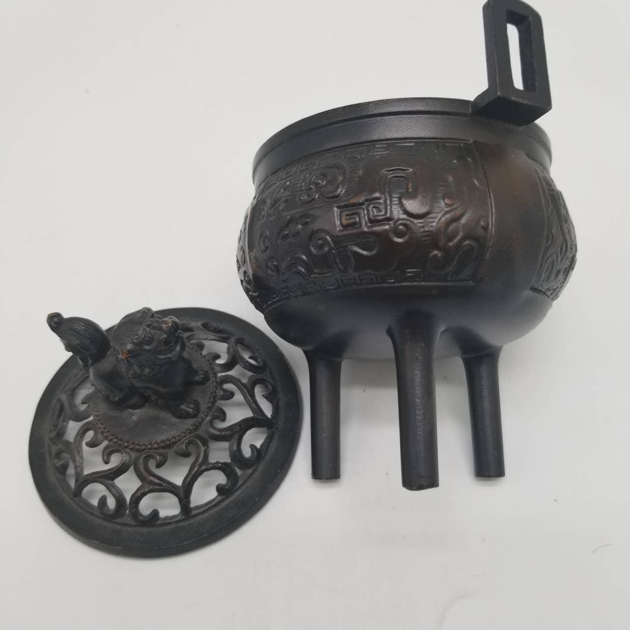 ヴィンテージ日本製三脚銅製香炉（獅子蓋付き） - Etsy 日本