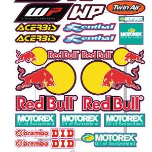 RED BULLステッカー 4枚セット FairingsforKawasakiZX6R636_200