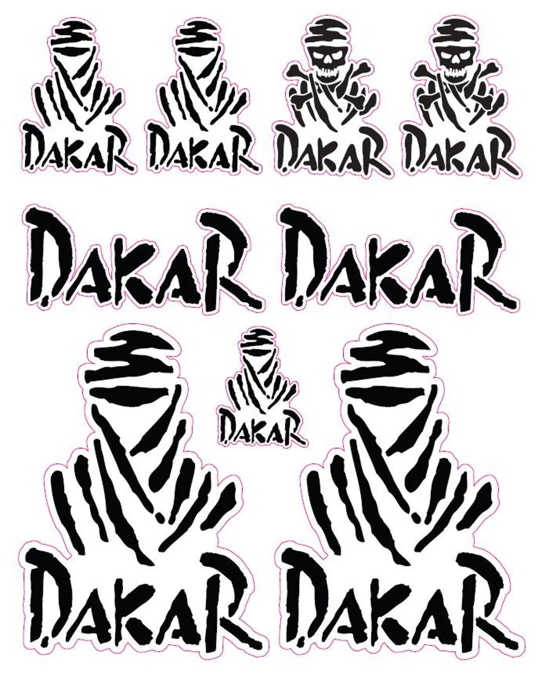 Dakar Skull Rally Transparent Digital Sticker Set + Dakar Peru Bolivia ...