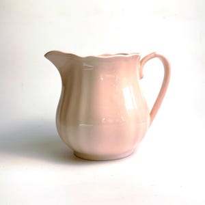 Vintage J&G Meakin Glamour Rosa Ironstone Jug - Vintage English Ironstone Pitcher, Made in England Milk Jug, Sol Sunshine Pink Jug
