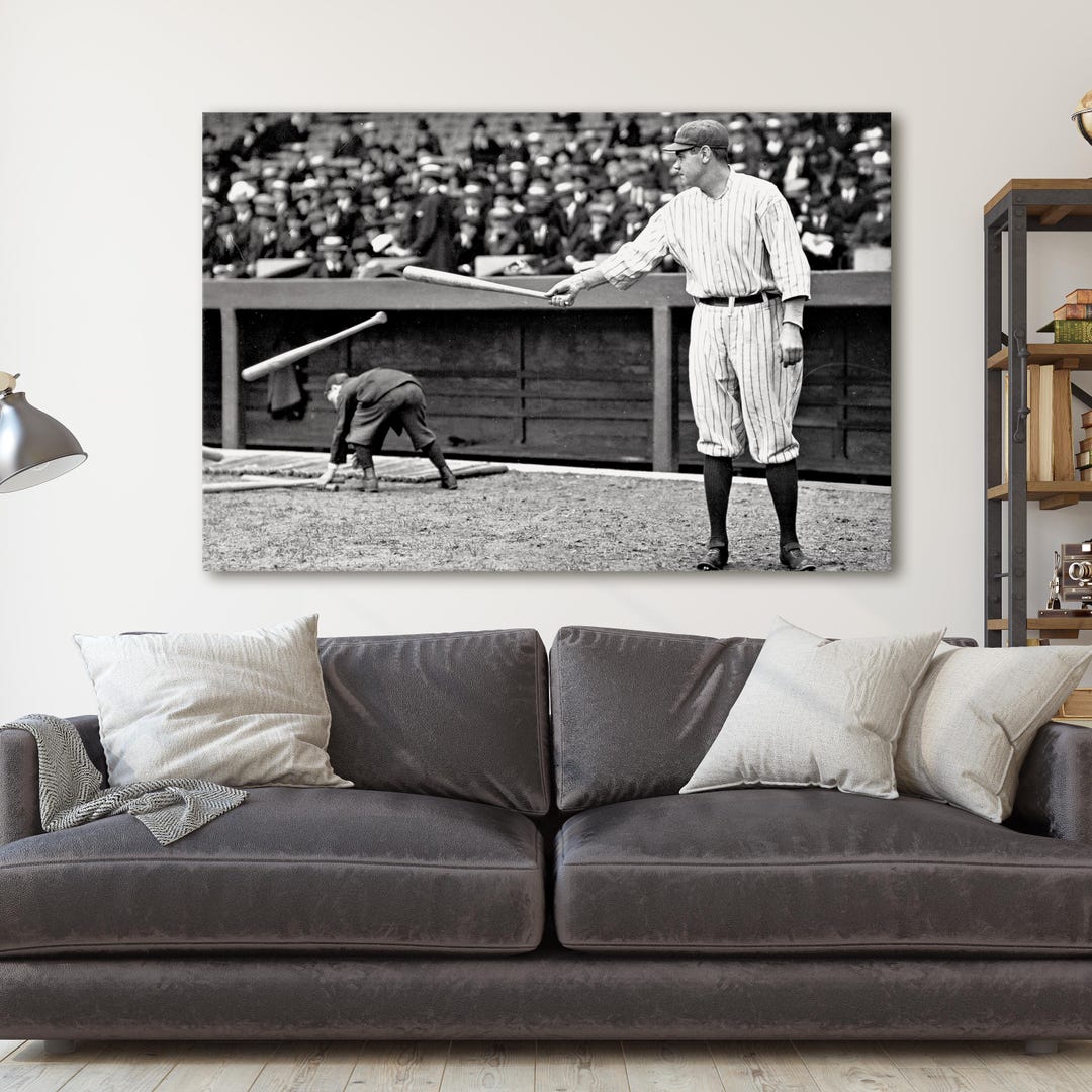 Babe Ruth Bat Toss | Canvas Wall Art Print | Iconic Posters Prints ...