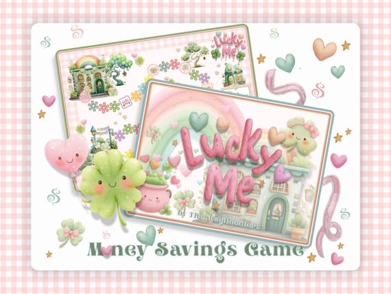 LUCKY ME Printable Money Challenge for A5 A6 & 3-Ring Binder: Personal Finance Tool, Low Income Friendly Game, March Saving, St Patricks Day
