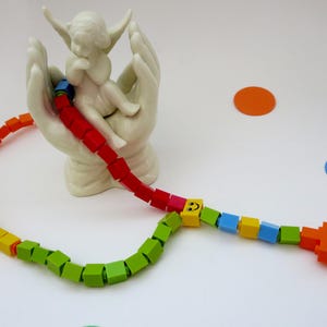 Colorful Rosary Made with Lego Bricks Rainbow Boy or Girl Catholic Rosary made of Lego Bricks All colors of the Rainbow image 7