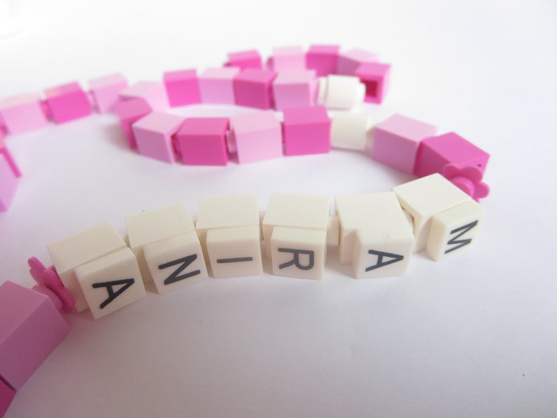 Personalized Pink & Purple Rosary Made With Lego Bricks First Communion, Baptism, Confirmation Gift image 10