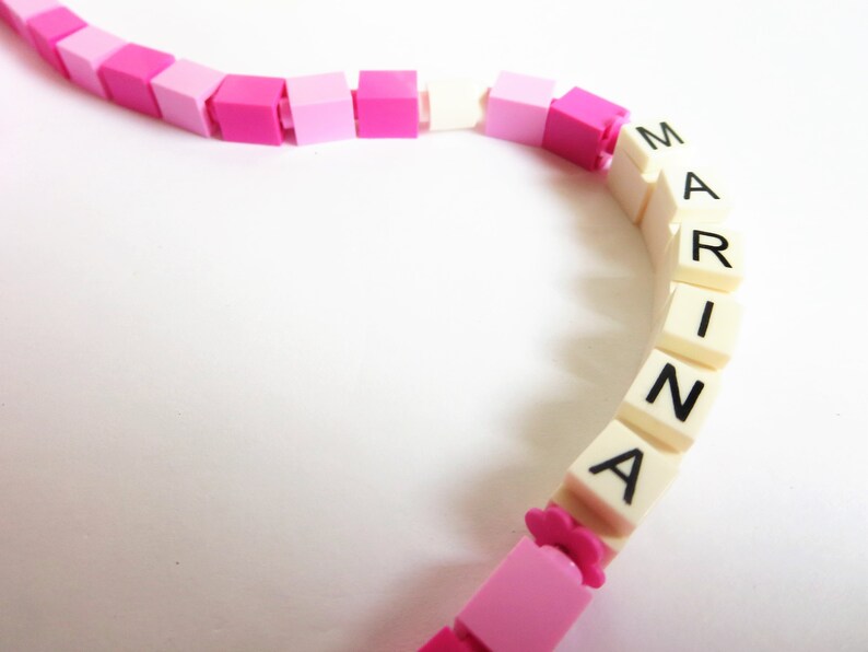 Personalized Pink & Purple Rosary Made With Lego Bricks First Communion, Baptism, Confirmation Gift image 8