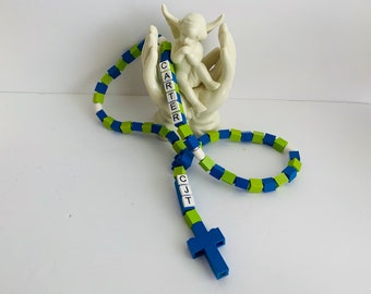 Personalized Rosary Made With Lego Bricks -  First Communion, Baptism, Confirmation, Graduation Gift