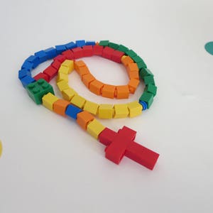 Colorful Rosary Made with Lego Bricks Rainbow Boy or Girl Catholic Rosary made of Lego Bricks All colors of the Rainbow image 9