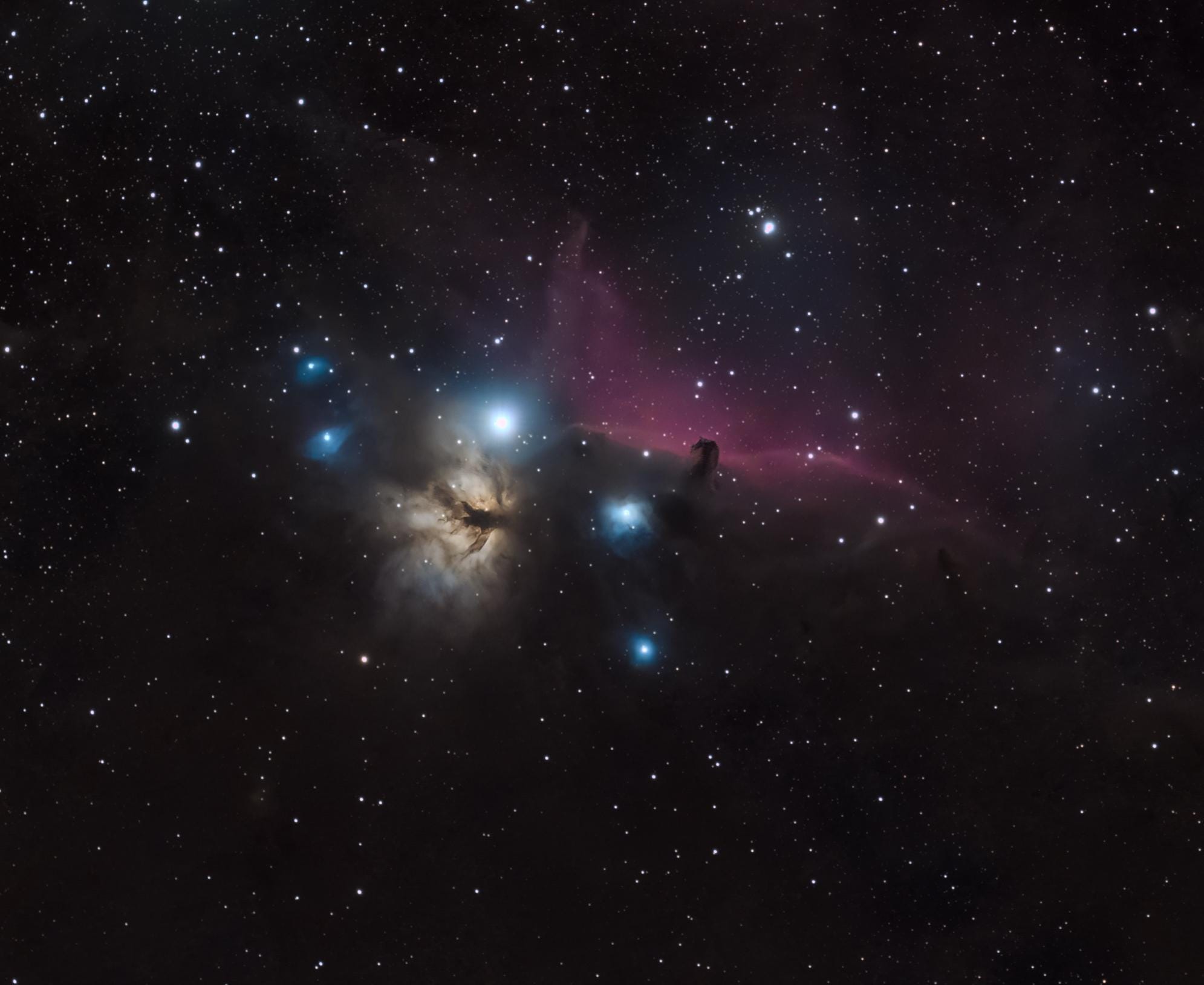 Flame & Horsehead Nebulae, Photography, Astronomy, Printable Wall Art ...