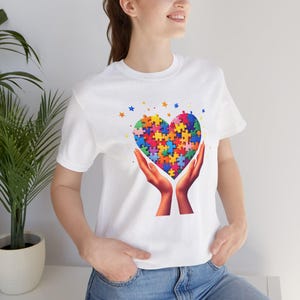 Celebrate Autism Awareness with a Heart Puzzle T-Shirt - Colorful Design for Advocacy, Support, and Acceptance