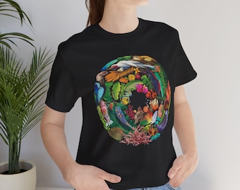 Biodiversity T-Shirt - Save The Earth Shirt, Wildlife Conservation Tee, Ocean and Rainforest Nature Lover Gift, Eco Friendly Design