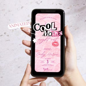 Mean Girls Moms Night Out Einladung Cool Moms Party Mobile Einladung Pink Party Instant Download Canva