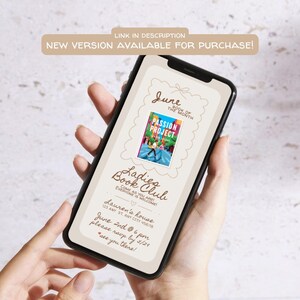 K&ouml;nnte beinhalten: Ein Smartphone-Bildschirm zeigt eine Einladung zu einem Buchclub. Die Einladung ist f&uuml;r ein Treffen im Juni, bei dem das Buch "Passion Project" von Jen Sincero vorgestellt wird. Die Einladung enth&auml;lt Datum, Uhrzeit und Ort des Treffens sowie eine Erinnerung, sich bis zum 24. Mai anzumelden.