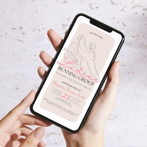 Inbjudan till löpargrupp för damer, neutral, direkt digital nedladdning, Evite