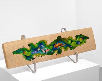 Poggiapolsi in resina fatto a mano a forma di pesce koi – Poggiapolsi artistico per tastiera meccanica, accessori di alta qualità per lavoro e gioco, regalo per lui