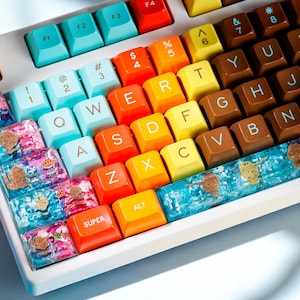 Artisan Ray Resin Tastenkappe - Handgefertigte Tastenkappe für Cherry MX Mechanische Tastatur | SA & Soem Profil | Einzigartiges Gaming Keycap Geschenk für Ihn