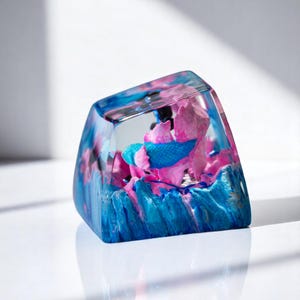 Handmade Koi Fish Resin Keycap – Artisan R1 Keycap for Mechanical Keyboards,artisan keycap, koi fish keycap, handmade keycap,gift for him