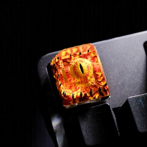 Mystic Eye Artisan Keycap – Custom Fantasy-Inspired Resin Keycap | Handmade Eye Keycap for Mechanical Keyboards | Unique Gift for Him
