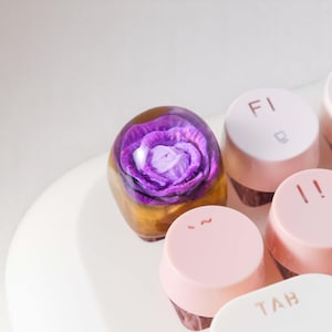 Purple Cabbage Keycap – Handmade Artisan Keycap, Cute Food-Themed Resin Keycap for Mechanical Keyboard, Unique Gift for Gamers