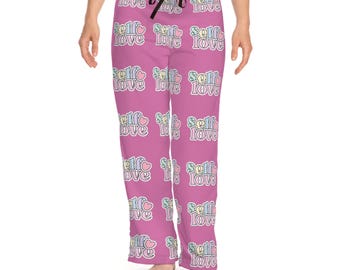 Self-Love Pajama Pants: Pink Lounge Sleepwear, Teen Girl Apparel
