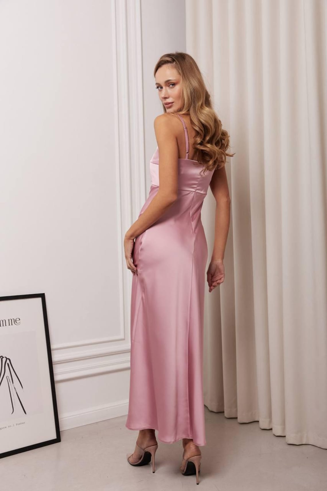 Italian Pink Satin Set-One Size main image 1