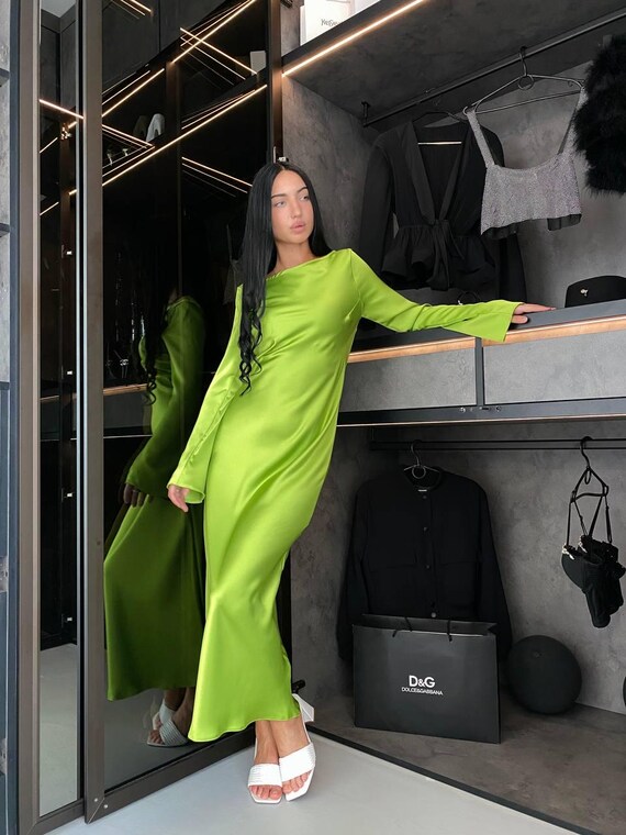 slim fit dress slacks Gloriana Halter Maxi Dress Green main image 0