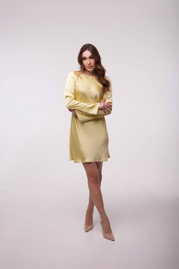 gold knitted wrap dress Elenzga Plus Size V-Neck Textured Knit With Cinched Waist & Metal Decor, Elegant Cocktail Dress Fall ZEBRA
