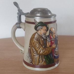 Vintage German Beer Stein: Kaltenbach 1990 Bavarian Tavern Scene