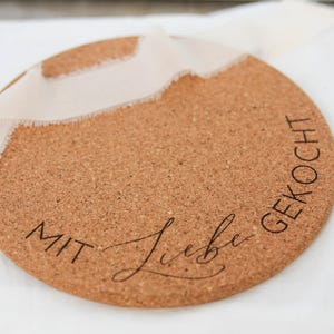 Olla Salvamanteles Posavasos de corcho Protección contra el calor Ayudante de cocina Regalo Regalos cristianos de Navidad Artículo de regalo Amor cocinado