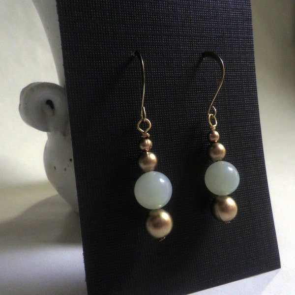 New JADE earrings, dangle, pierced earrings