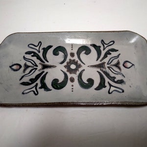 plato/plato CERÁMICO hecho a mano, diseño popular, plato de baratija/llave y receptor de monedas