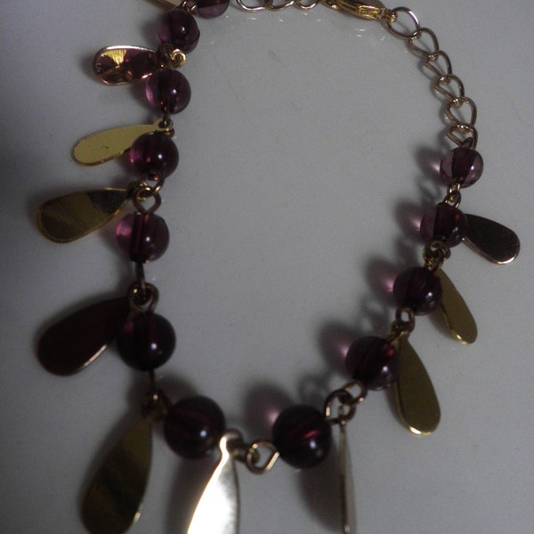 bracelet, Gold and purple