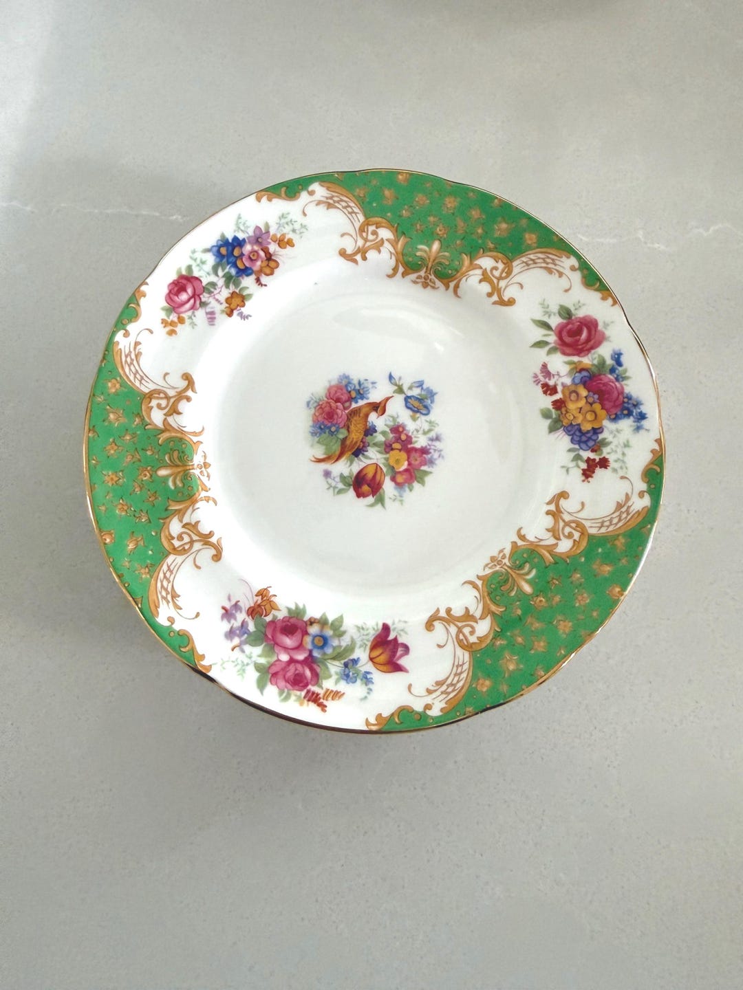 Paragon Rockingham Blue Vintage Paragon “rockingham” Fine Bone China Dessert / Salad Plates ...