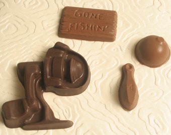 Cadeau de chocolat parti à la pêche