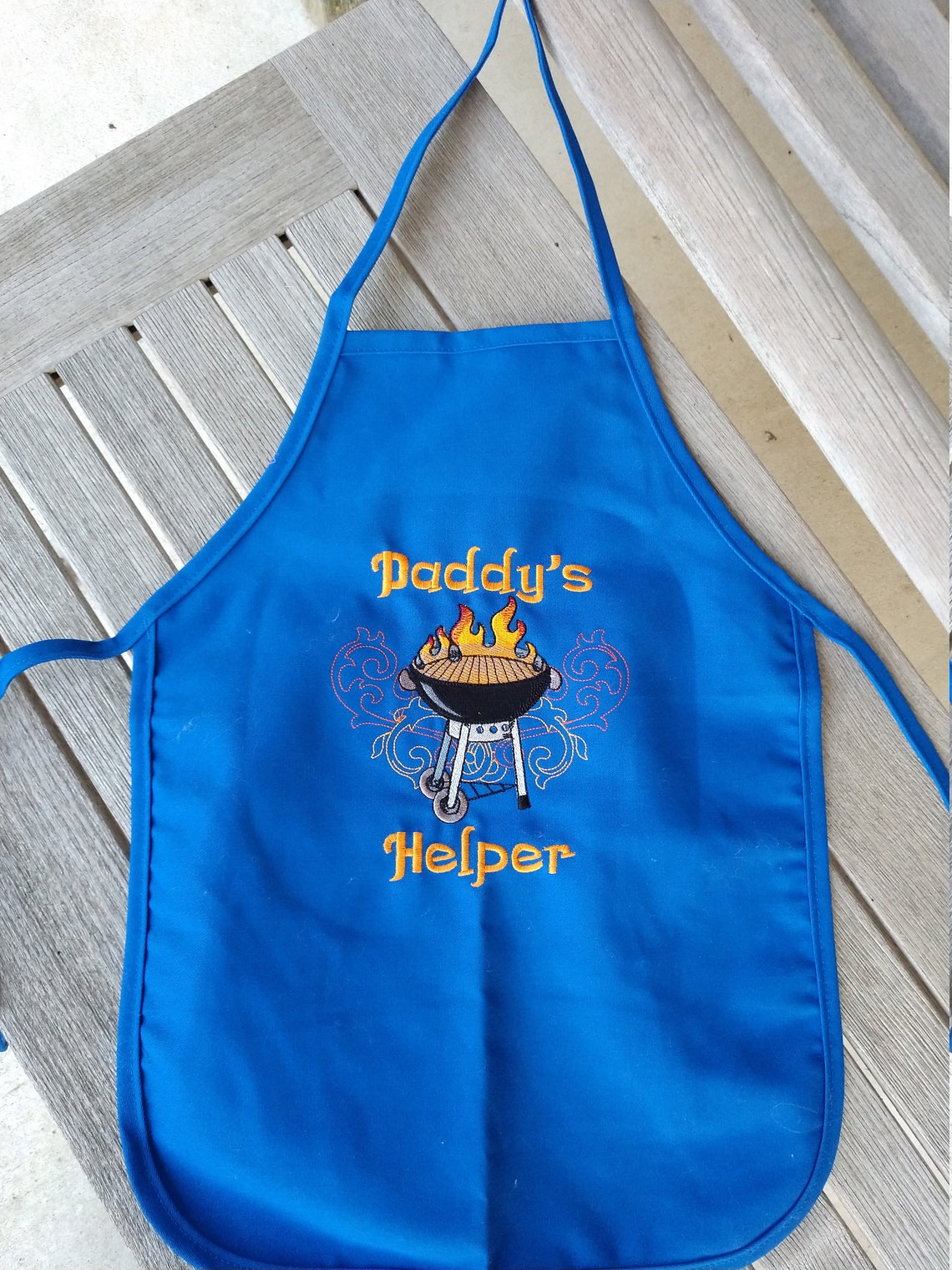 Apron Embroidered Grill Daddy's Helper Etsy