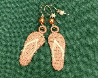 Beaded Flip Flop earrings